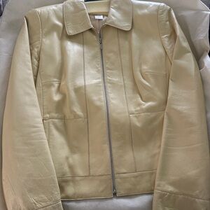 Doncaster Beige Leather Jacket